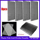 8Pcs Plastic Fish Grid Divider Durable  Holder Fish Tank Tray Egg Crate Aquarium - White
