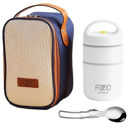 3pcs Insulated Lunch Box Soup Container Portable Breakfast Food Storage Box Set