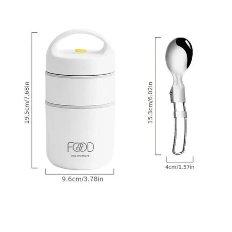 3pcs Insulated Lunch Box Soup Container Portable Breakfast Food Storage Box Set