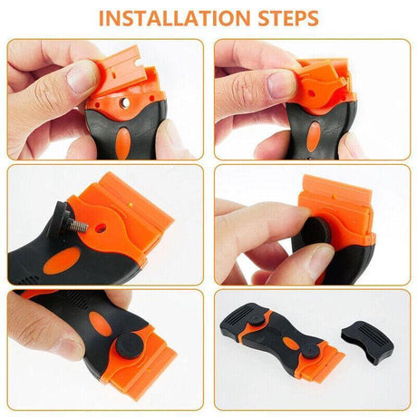 1X Plastic Razor Blade Paint Glue Adhesive Scraper Blades Cleaner Tools