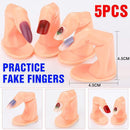 5PCS Model Fake Display Hand Nail Art Practice Finger For Training Manicure