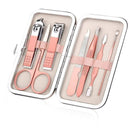 7PCS Manicure Pedicure Set Stainless Nail Clippers Kit Cuticle Grooming Case