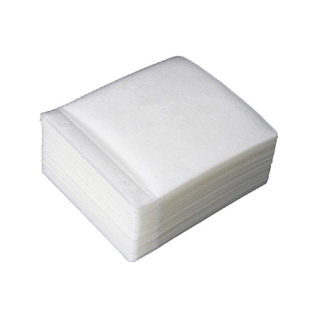 100X Premium White CD DVD Double Sided Plastic Sleeves Holds 2 discs Storage Bag