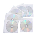 100X Premium White CD DVD Double Sided Plastic Sleeves Holds 2 discs Storage Bag
