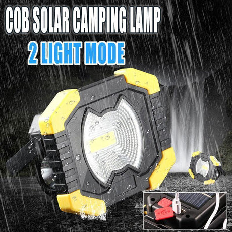 9000Lm Solar Cob Led Light Rechargeable Outdoor Camping Work Torch Flood Lamp Au