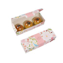 25pcs Long Strip Clamshell Packaging Box 3-Compartment Dessert Storage Box - Pink