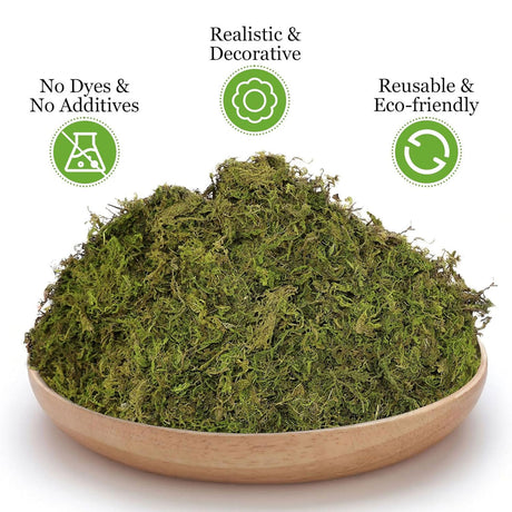 5pcs Natural Flower Grass Bedding Dried Moss Hamster Cage Decor Breeding Box