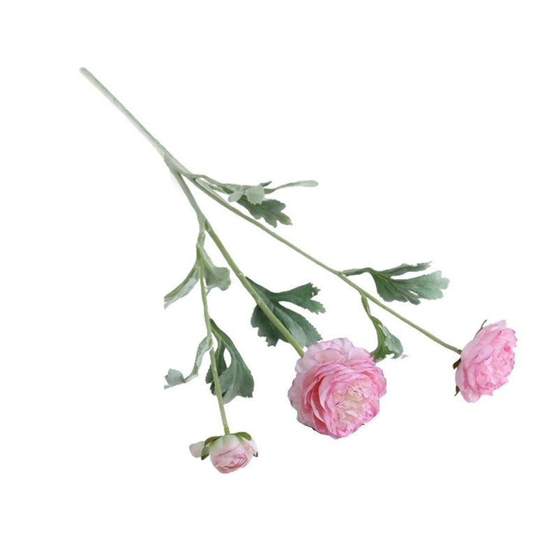 5pcs Artificial Peony Silk Flowers Bouquet Decor Faux Floral Arrangements - Champagne