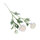 5pcs Artificial Peony Silk Flowers Bouquet Decor Faux Floral Arrangements - Purple Red