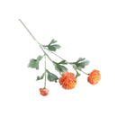 5pcs Artificial Peony Silk Flowers Bouquet Decor Faux Floral Arrangements - Purple Red