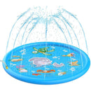 100cm Dog Splash Pad Inflatable Pet Sprinkler Mat PVC Water Play Toy for Outdoors