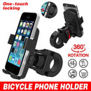 360 Degree Rotation Phone Holder Handlebar Mount for Motorcycle and Bicycle