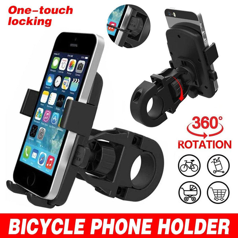 360 Degree Rotation Phone Holder Handlebar Mount for Motorcycle and Bicycle