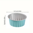 100Pcs Cake Tools Pudding Cake Aluminum Foil Baking Cups Cupcake Cup with Lids - 100pcs-Cow