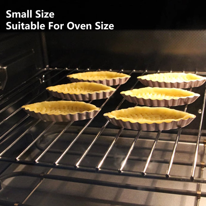 10PCS Baking Egg Tart Mould Cake Tins Set DIY Cups Sailing Boat Pie Mold Plate