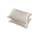 2X Satin Pillow Case Bedroom Pillowcase Cushion Covers Home Decor Luxury Slip - Coffee