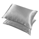 2X Satin Pillow Case Bedroom Pillowcase Cushion Covers Home Decor Luxury Slip - Light Blue