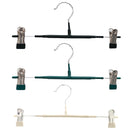 10pcs Home Wardrobe Pant Rack Hanging Trouser Organizer Clothes Hanger - Black