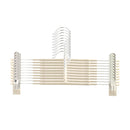 10pcs Home Wardrobe Pant Rack Hanging Trouser Organizer Clothes Hanger - Black