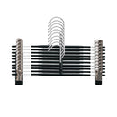 10pcs Home Wardrobe Pant Rack Hanging Trouser Organizer Clothes Hanger - Black
