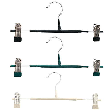 10pcs Home Wardrobe Pant Rack Hanging Trouser Organizer Clothes Hanger - Green