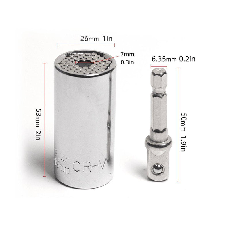 2PACK Universal Socket Grip Multi-Function Ratchet Wrench Power Drill Tool Gift