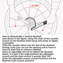 Bicycle Cassette Flywheel Removal Tool Special Wrench for Repair Maintenance