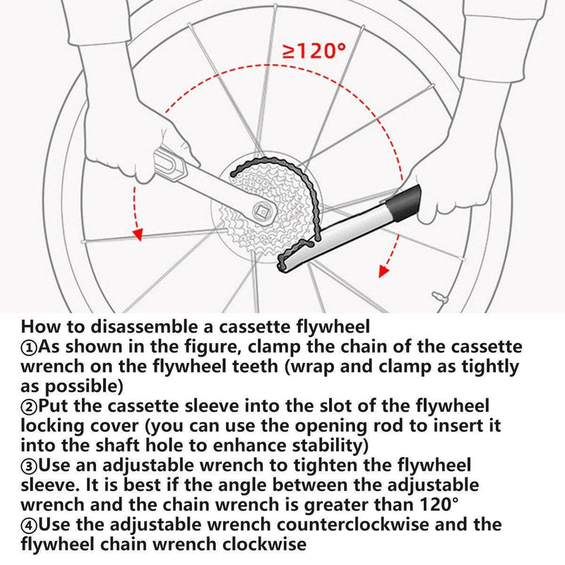 Bicycle Cassette Flywheel Removal Tool Special Wrench for Repair Maintenance