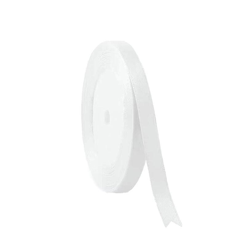 10mm Width Satin Hair Ribbon Wedding Party Decoration Gift Banquet 3m - White