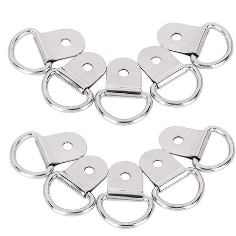 30PCS D-Ring Tie Downs Metal Anchor Point Silver Universal