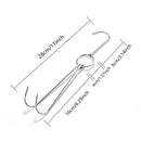 10PCS Stainless Steel Roast Duck Hooks Duty Double Hooks for Chicken Meat Goose