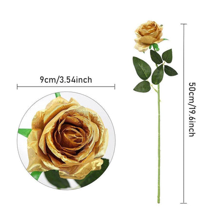 10pcs Artificial Silk Simulation Rose Flowers - Wedding Party Home Decorations - White