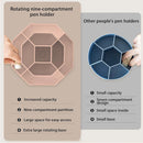 360 Degree Rotating Large Capacity Pen Holder Plastic Desktop Office Student Organizer