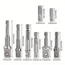 8pcs Hex Shank Socket Adapter Set 1/4 3/8 1/2 Inch Impact Driver Drill Bits