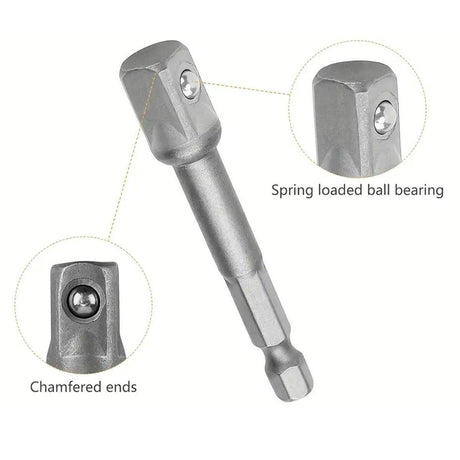 8pcs Hex Shank Socket Adapter Set 1/4 3/8 1/2 Inch Impact Driver Drill Bits