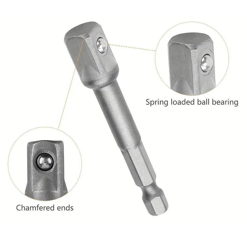 8pcs Hex Shank Socket Adapter Set 1/4 3/8 1/2 Inch Impact Driver Drill Bits