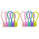 10PCS Cord Clip Organizer Reusable Cable Winder Holder for Desk and Office