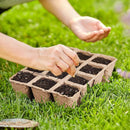 15pcs Pulp Seedling Cups 12 Compartments Nursery Incubators Plant Grow Trays