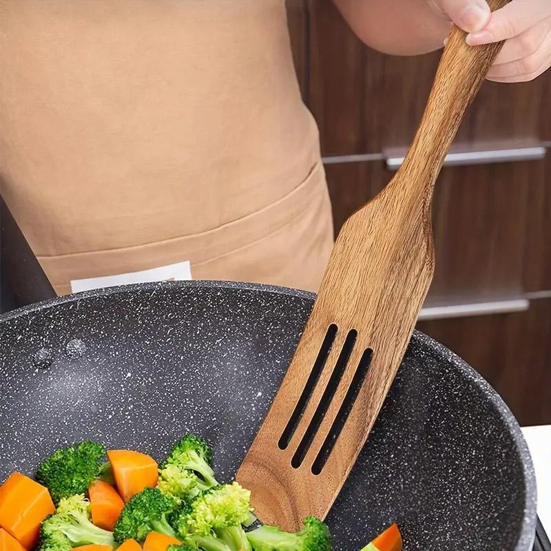 5pcs Wooden Spatula Set Kitchen Cooking Utensils Wooden Spatula for Cooking