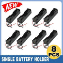 8 Pack 18650 Single Battery Holder Case Rechargeable 18650 Wire Lead Lithium