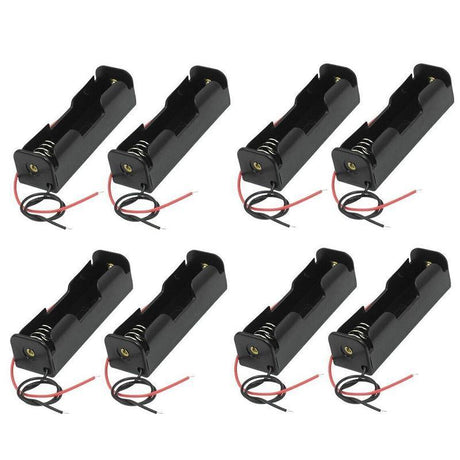 8 Pack 18650 Single Battery Holder Case Rechargeable 18650 Wire Lead Lithium