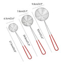 3X Stainless Steel Slotted Filter Spoon MilkTea Kitchen Tool OilSkimmer Strainer