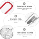 3X Stainless Steel Slotted Filter Spoon MilkTea Kitchen Tool OilSkimmer Strainer