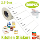 500PCS Kitchen Stickers Refrigerator Freezer Food Storage Date Content Labels