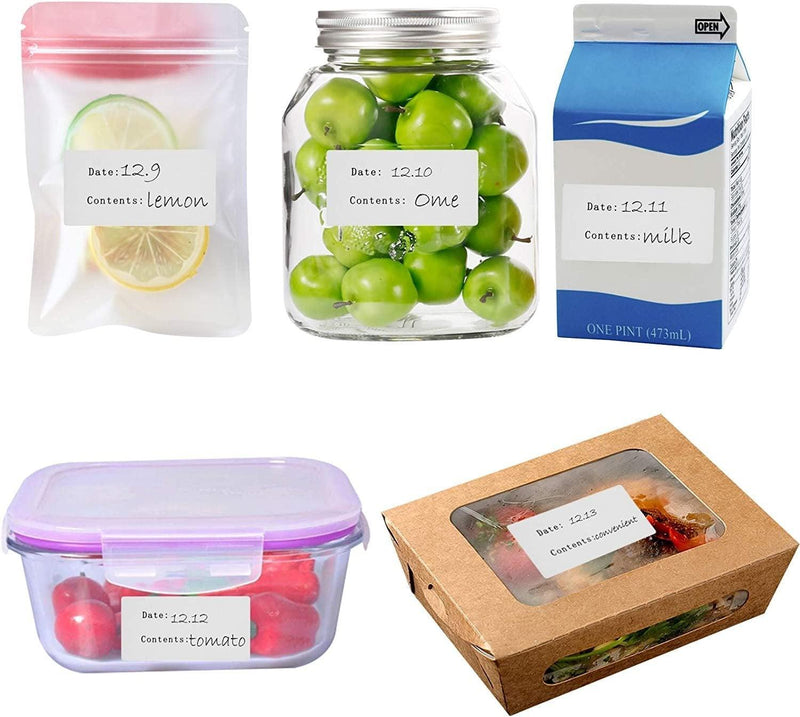 500PCS Kitchen Stickers Refrigerator Freezer Food Storage Date Content Labels