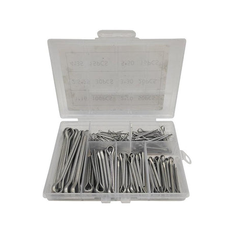 230PCS Cotter Pin Assortment Set Galvanised Iron Split Pins for Automotive Repairs