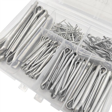 230PCS Cotter Pin Assortment Set Galvanised Iron Split Pins for Automotive Repairs