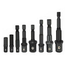 8PCS Power Drill Socket Adapter Extension Set Impact Nut Driver Hex Bit Tool Kit