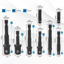 8PCS Power Drill Socket Adapter Extension Set Impact Nut Driver Hex Bit Tool Kit