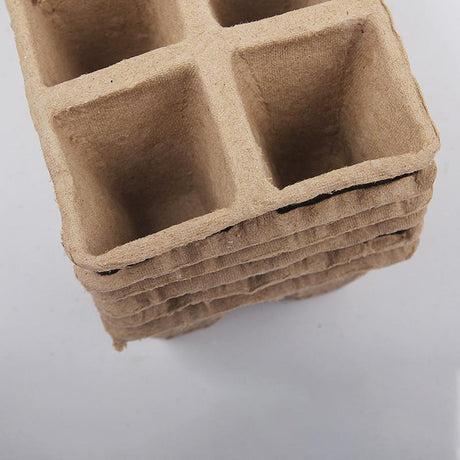 250x 10Grids Nursery Pots Biodegradable Paper Pulp Cup Garden Plant Nursery Tray